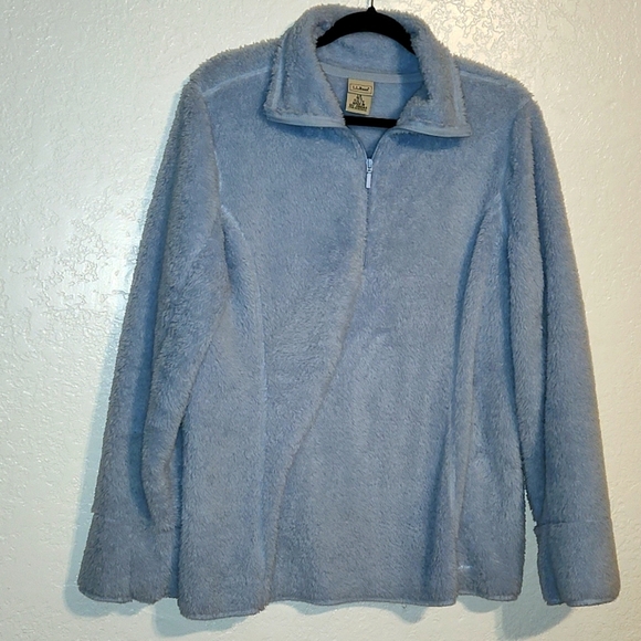 L.L Bean blue sweater size LARGE - Picture 1 of 8